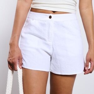 LINEN BLEND SHORTS SZ SMALL